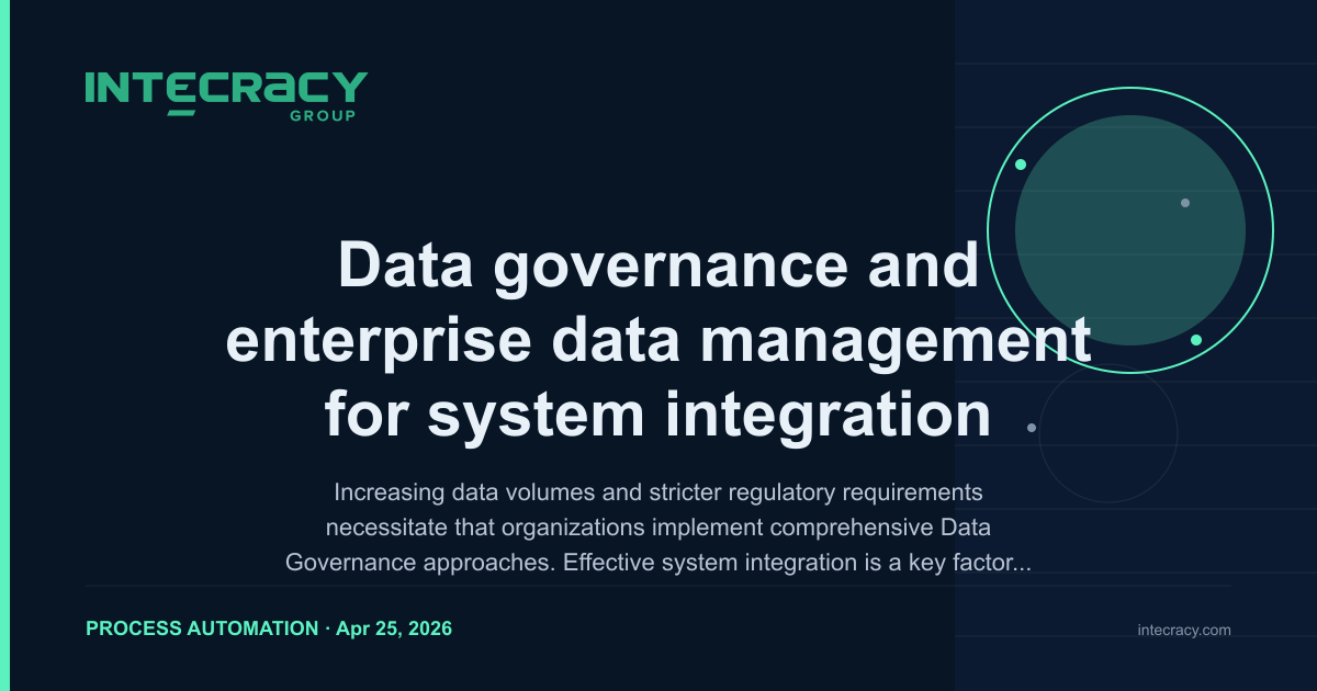 Data governance and enterprise data management for system integration ...